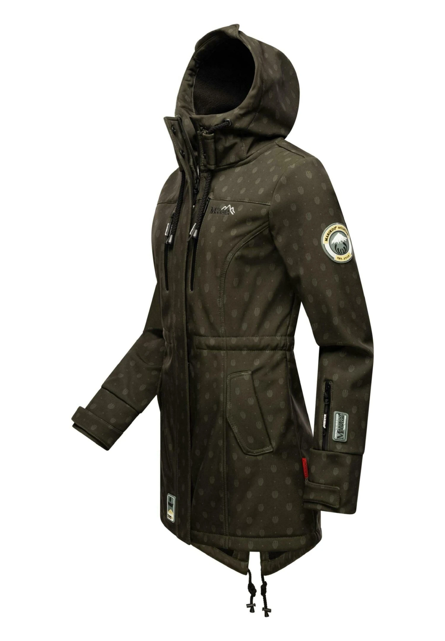 Zimtzicke - Parka - Dark Olive W Print