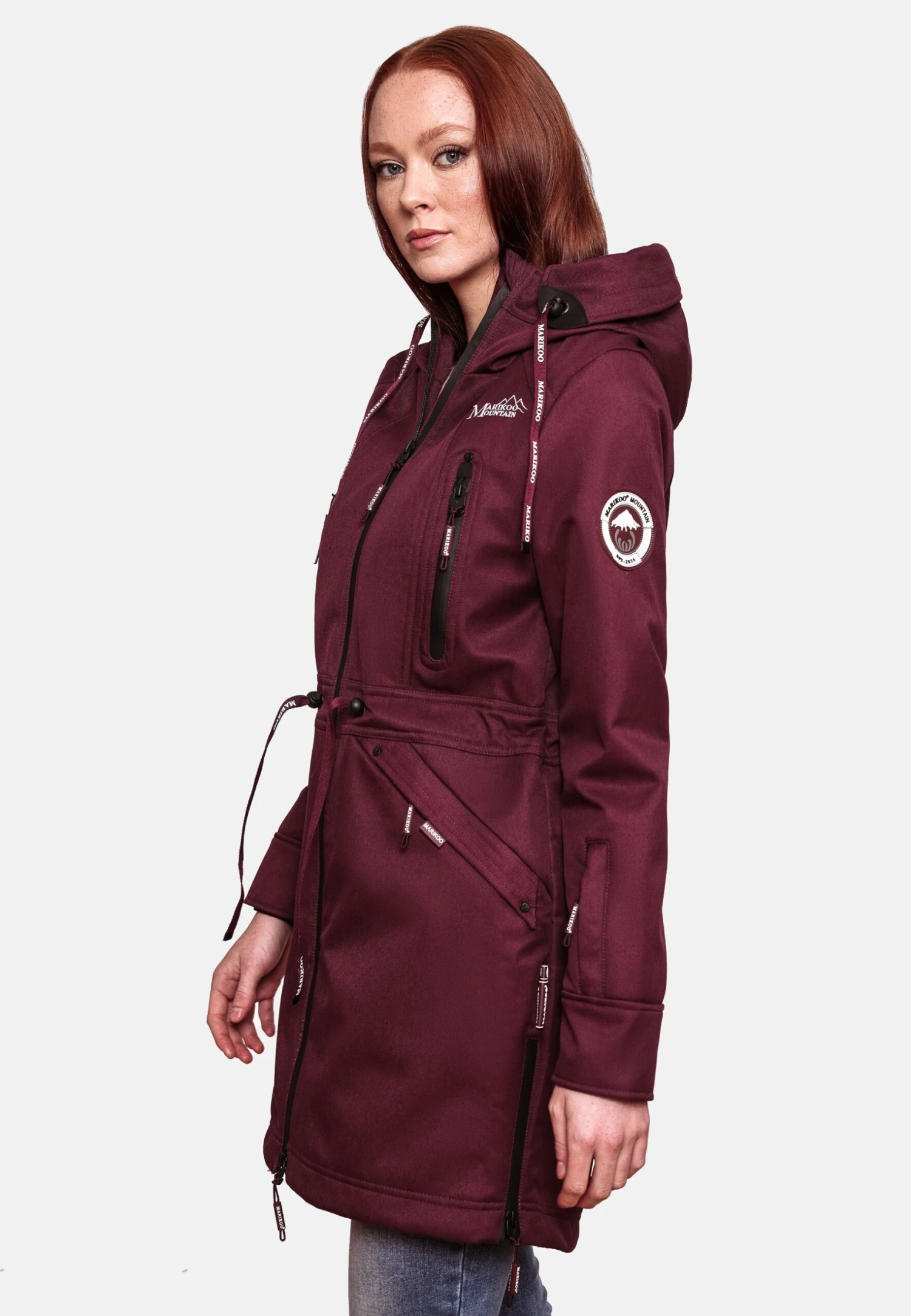 Racquelle - Parka - Dark Red Melange