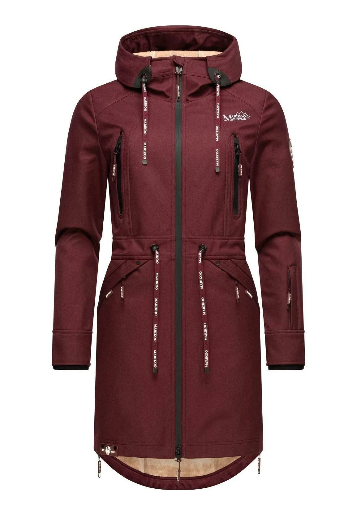 Racquelle - Parka - Dark Red Melange