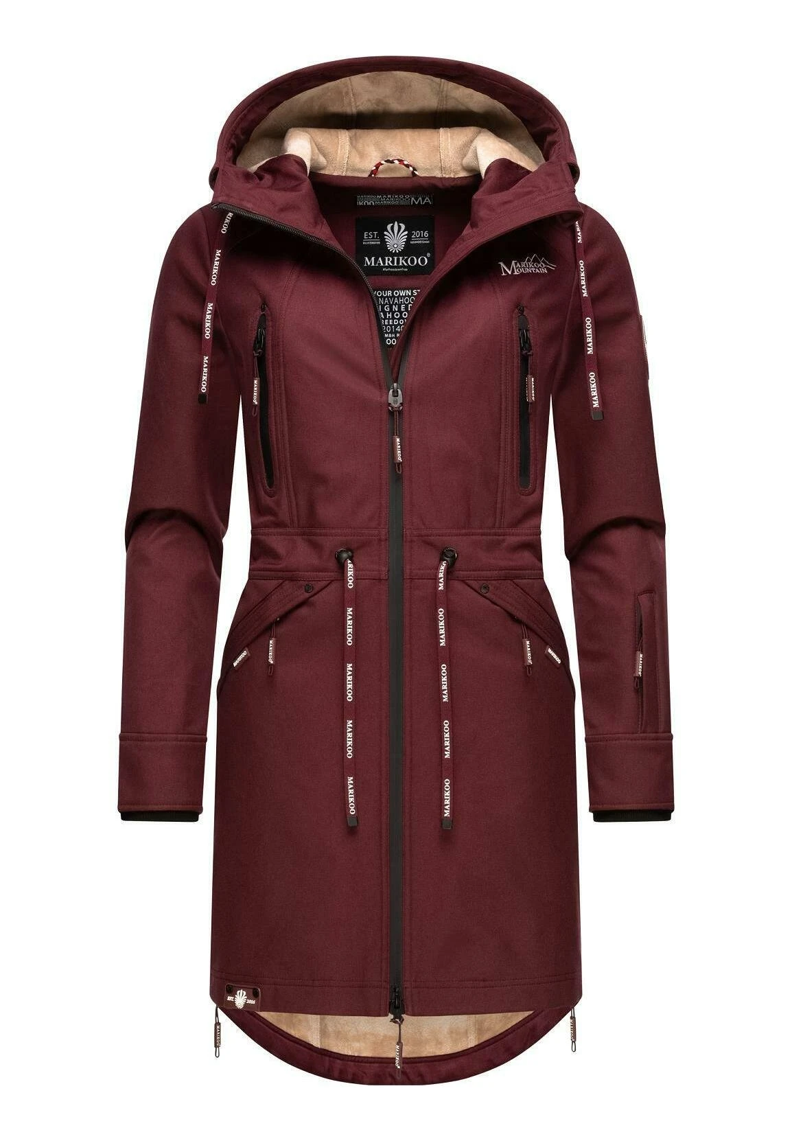 Racquelle - Parka - Dark Red Melange