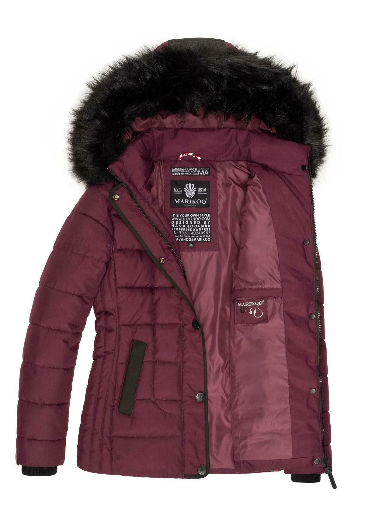 Unique - Chaqueta De Invierno - Dark Red Melange