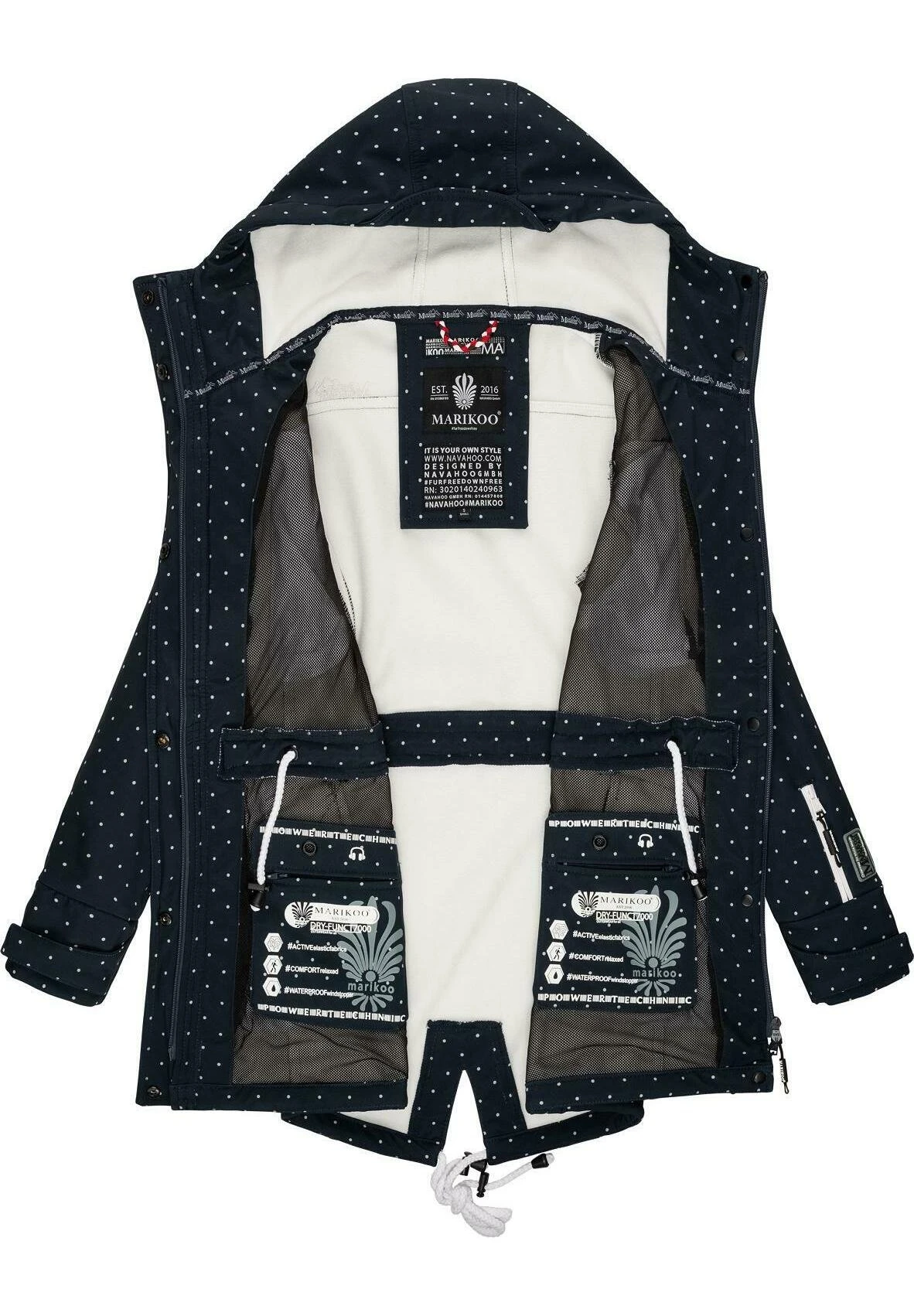 Zimtzicke - Parka - Navy Dots