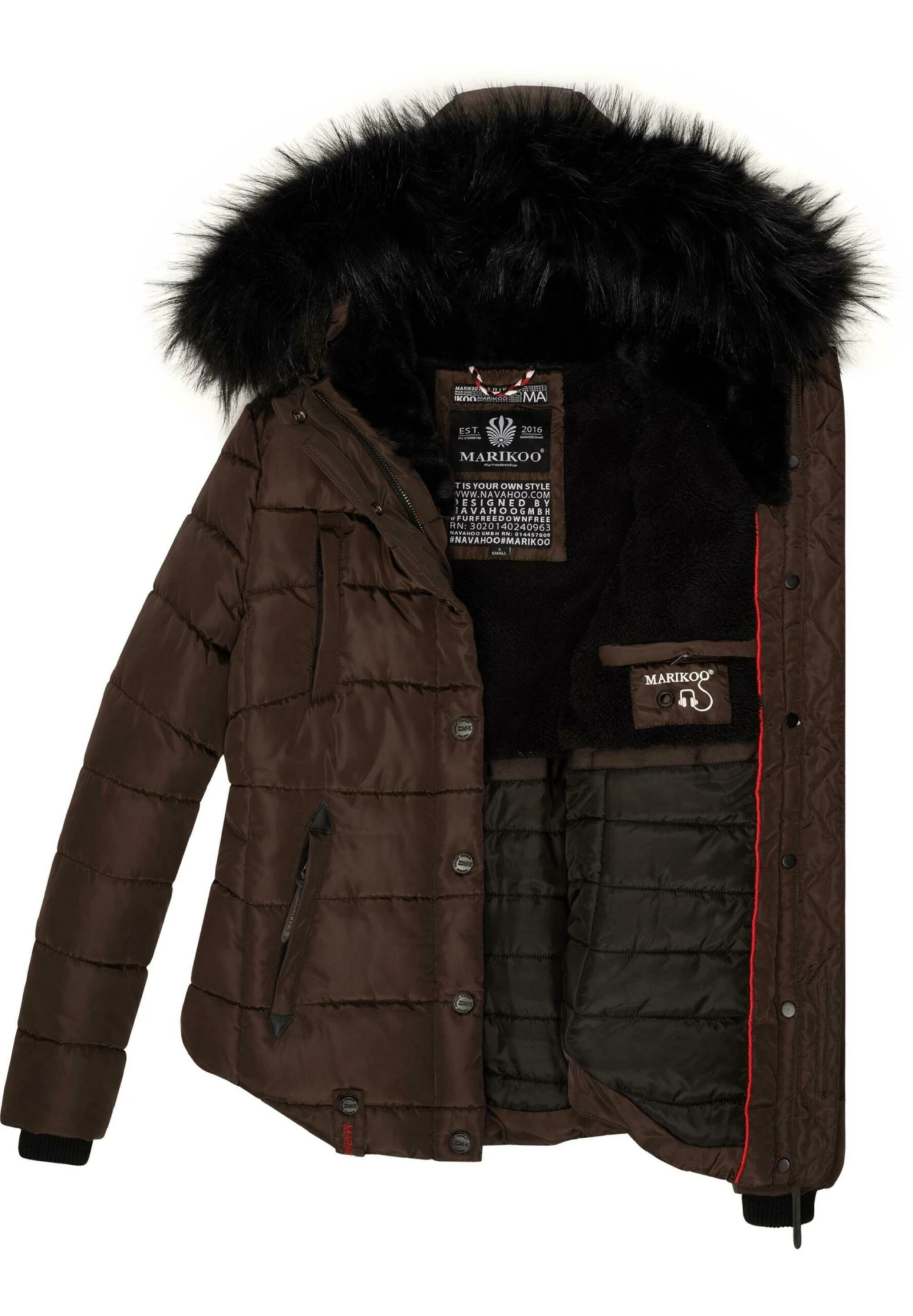 Lotusblüte - Chaqueta De Invierno - Dark Choco